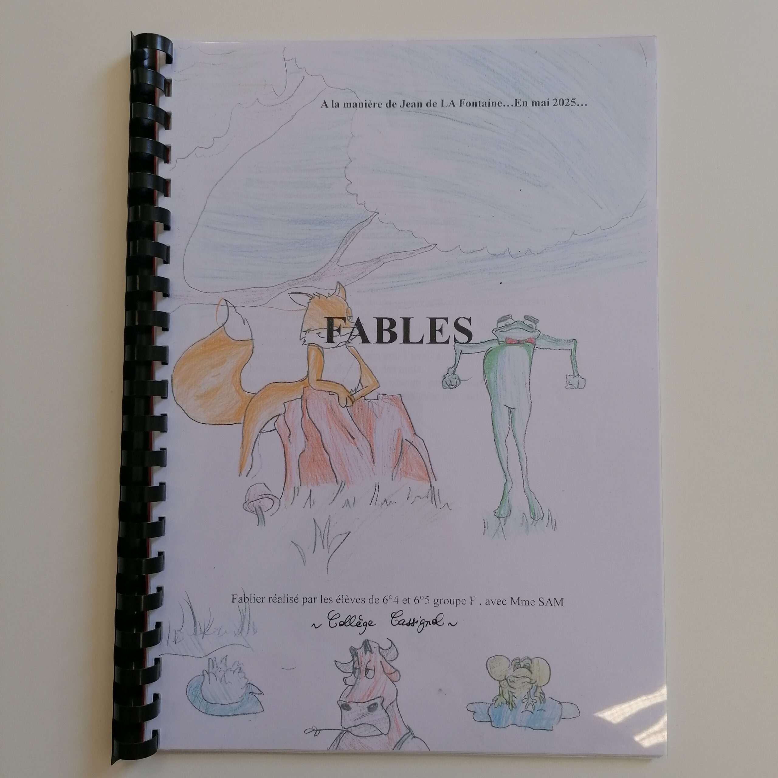 Création d’un FABLIER …A la manière de Jean de La Fontaine…par les 6° gr F Mme SAM