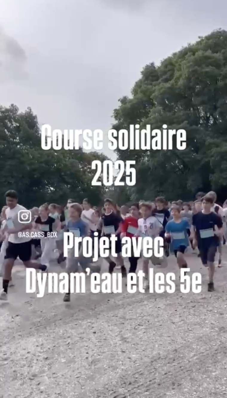Course solidaire au profit de l’association Dynam’eau (5èmes)